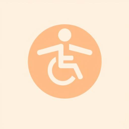 Ic√¥ne d'accessibilit√© repr√©sentant une personne avec les bras ouverts dans un cercle.