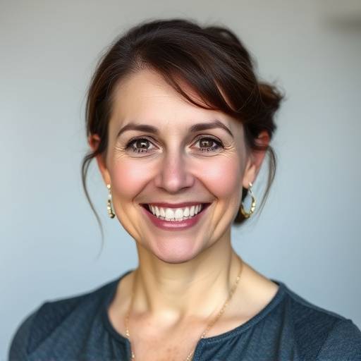 Photo d'Isabelle Dubois, fondatrice et directrice d'Excellence Linguistique, souriant chaleureusement.