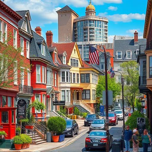Photo du Plateau Mont-Royal avec ses maisons color√©es et ses rues anim√©es